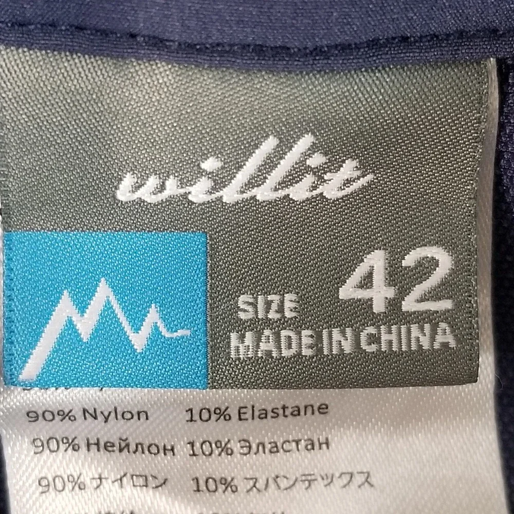 Willit Cargo Shorts Mens 42 Blue Hiking Fishing Outdoor Performance Stretch